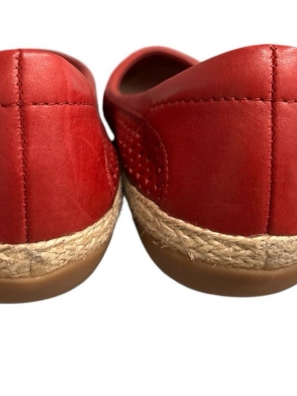 Clark’s Collection Danelly Adira Women’s Red Perforated Slip-On Espadrille Flats - Picture 9 of 9